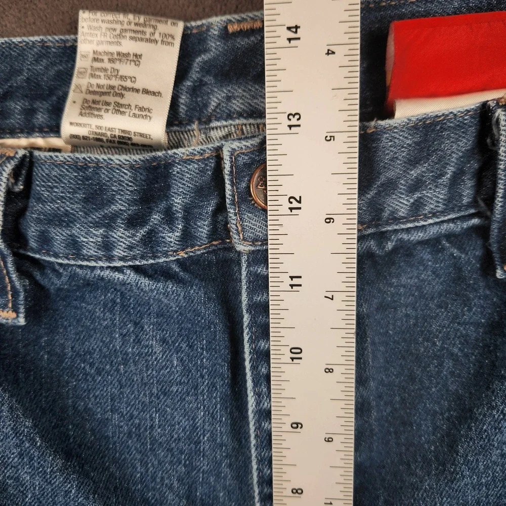 Dickies FR Flame Resistant Workrite Jeans Mens 38x32 Blue Denim USA‎ Made